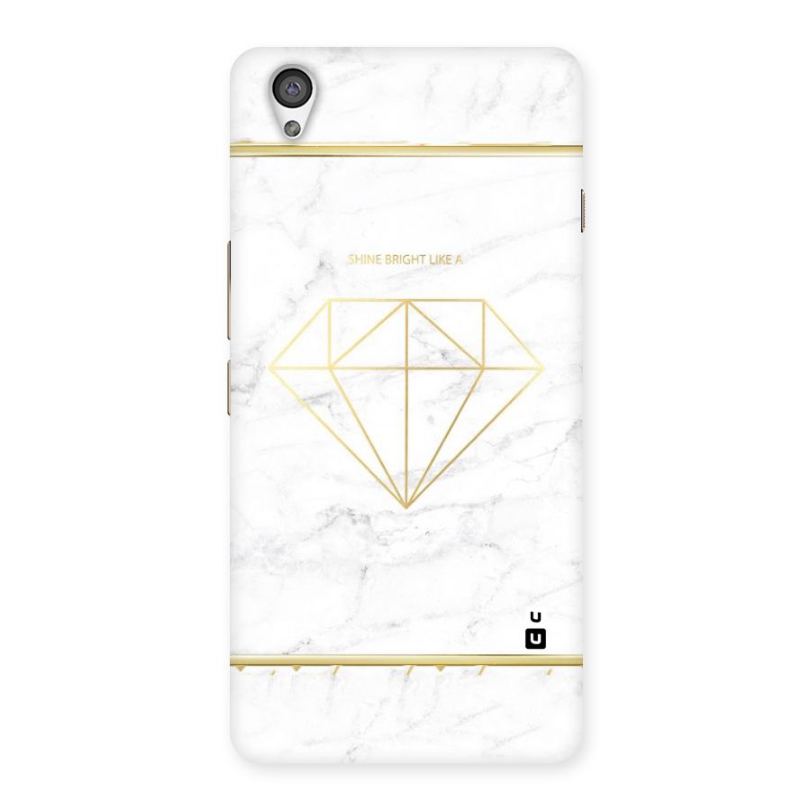 Bright Gold Diamond Back Case for OnePlus X
