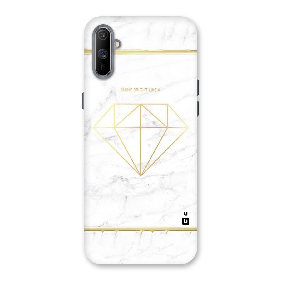 Bright Gold Diamond Back Case for Realme C3