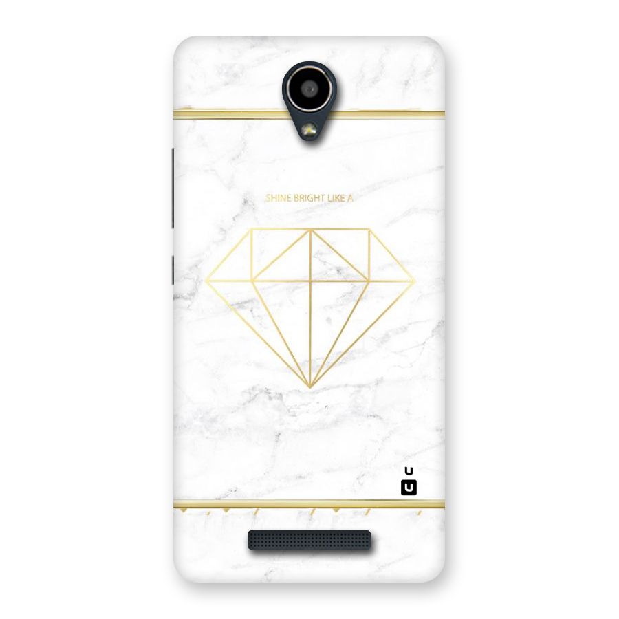 Bright Gold Diamond Back Case for Redmi Note 2