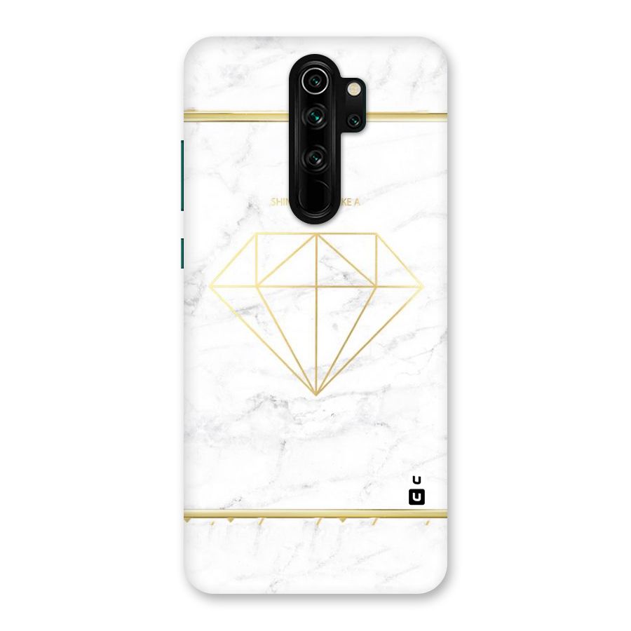 Bright Gold Diamond Back Case for Redmi Note 8 Pro
