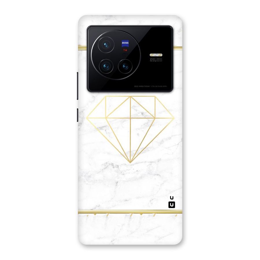 Bright Gold Diamond Back Case for Vivo X80