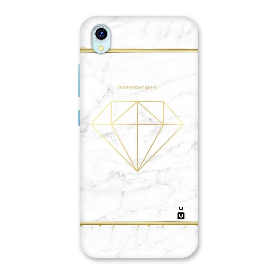 Bright Gold Diamond Back Case for Vivo Y1s