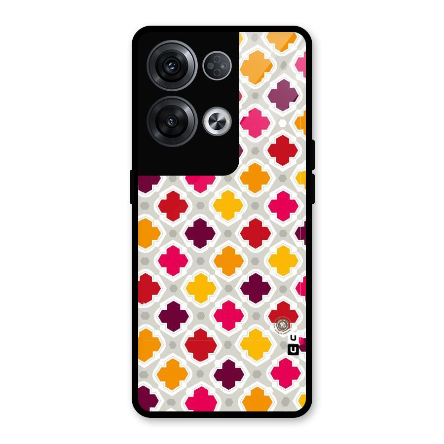 Bright Pattern Glass Back Case for Oppo Reno8 Pro 5G