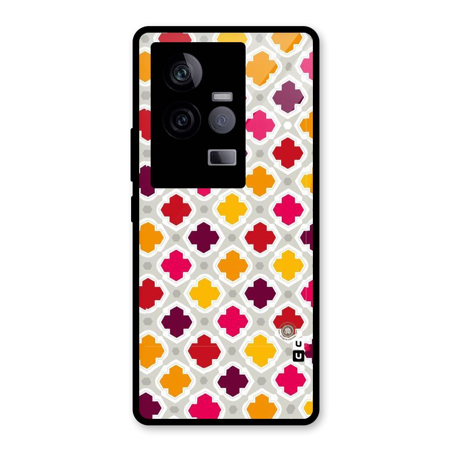Bright Pattern Glass Back Case for Vivo iQOO 11 5G