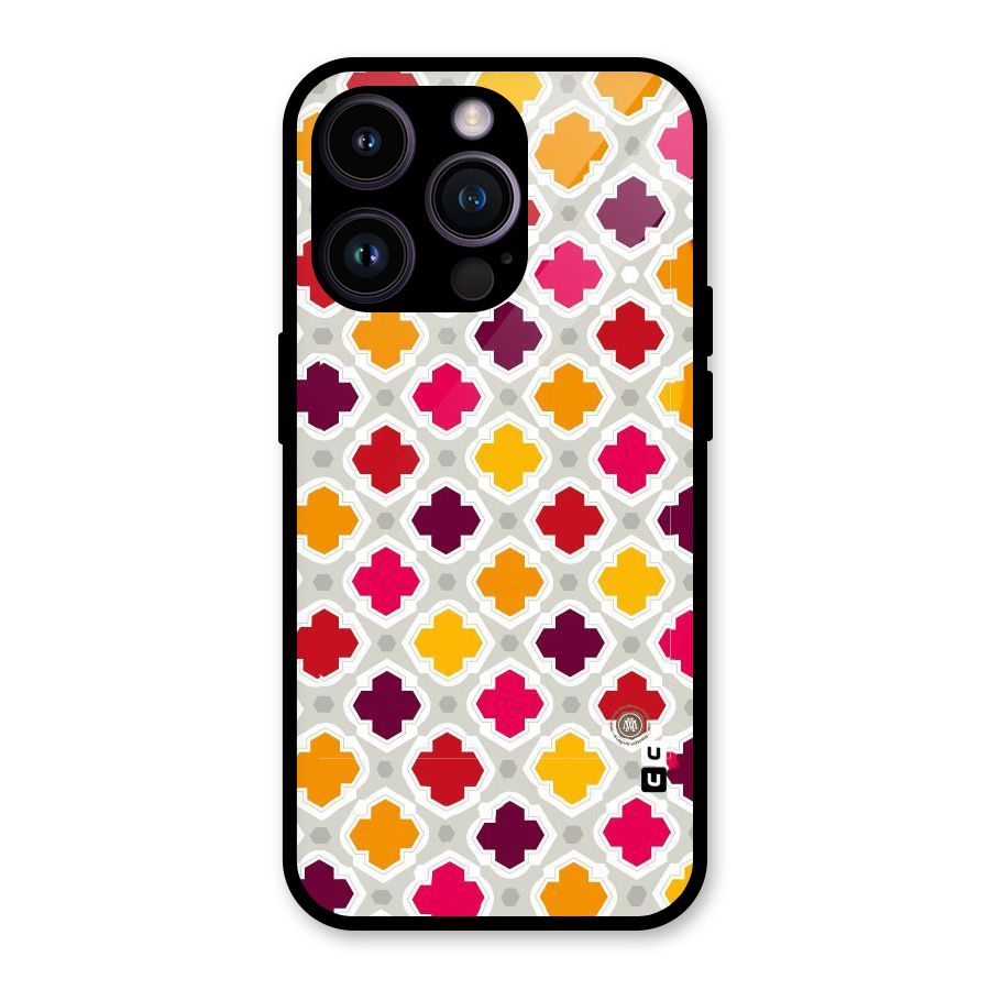 Bright Pattern Glass Back Case for iPhone 14 Pro