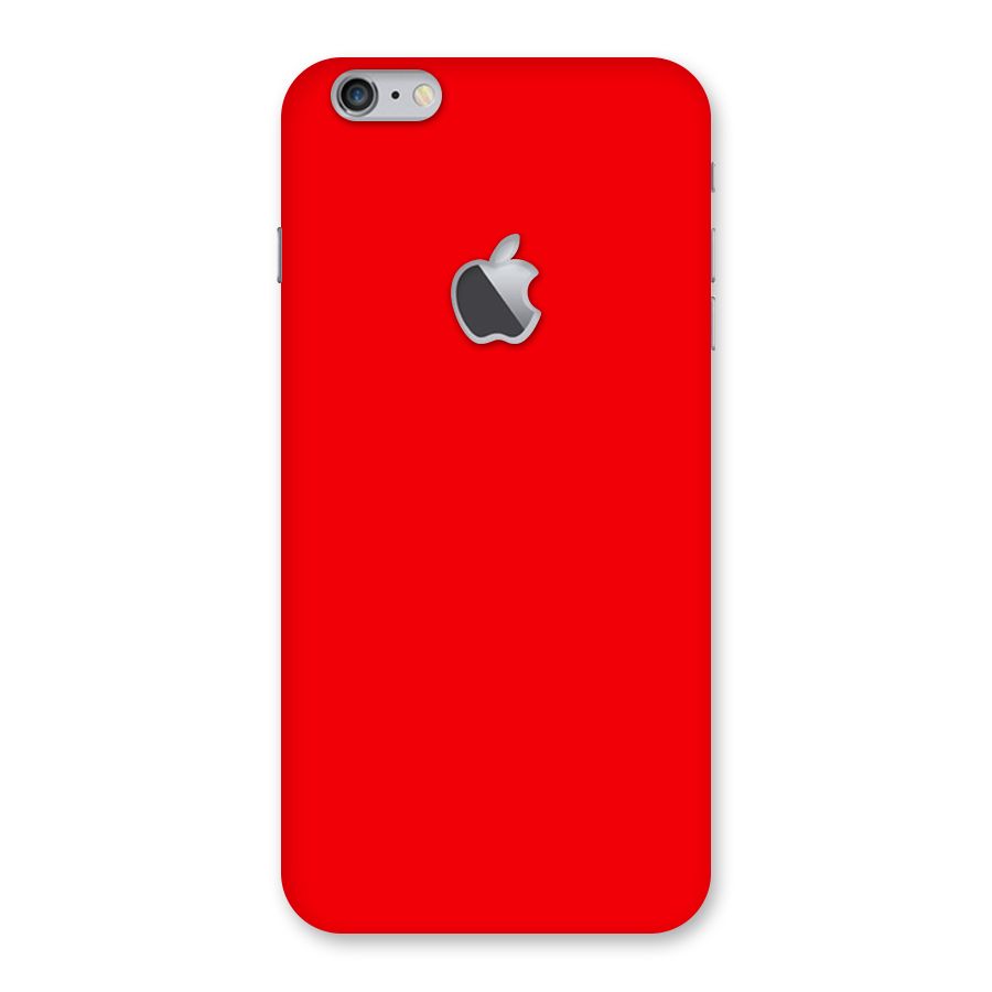 Bright Red Back Case for iPhone 6 Plus 6S Plus Logo Cut