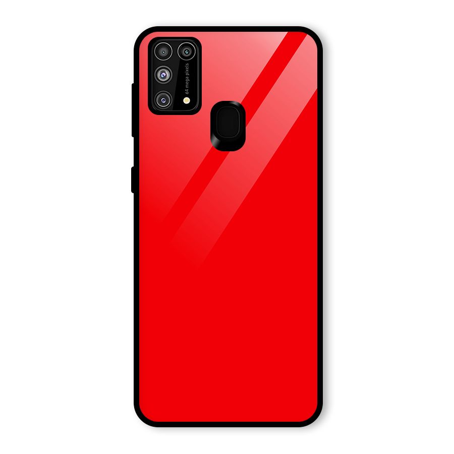 Bright Red Glass Back Case for Galaxy F41
