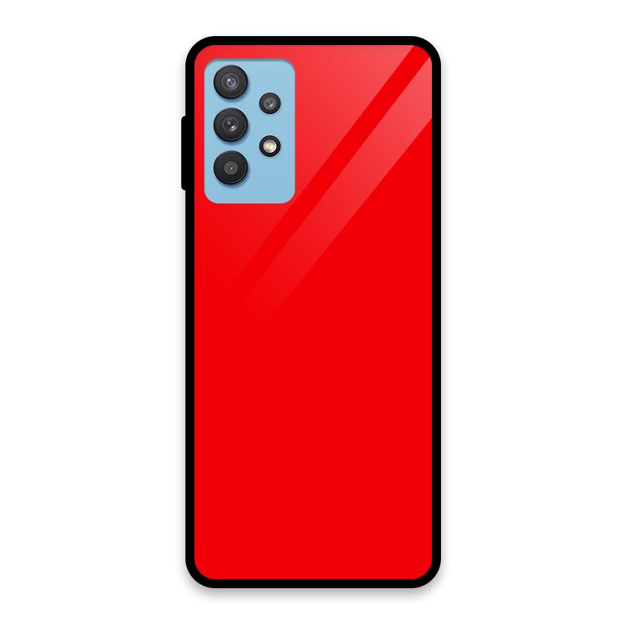 Bright Red Glass Back Case for Galaxy M32 5G