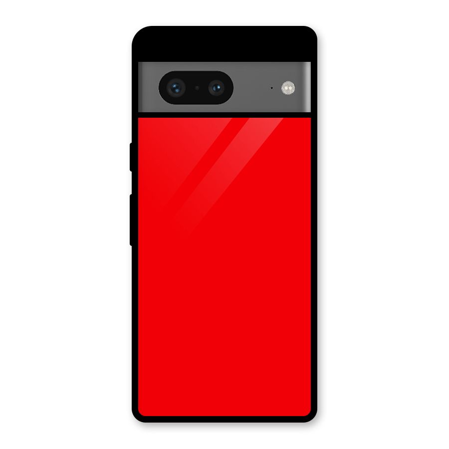 Bright Red Glass Back Case for Google Pixel 7
