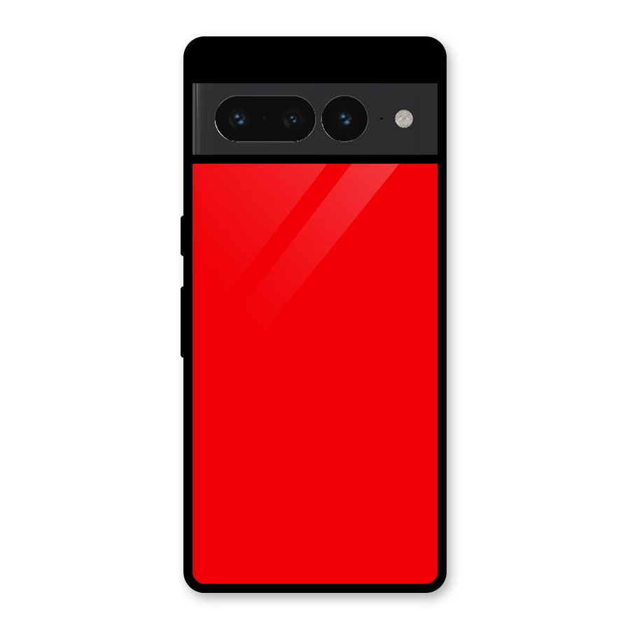 Bright Red Glass Back Case for Google Pixel 7 Pro