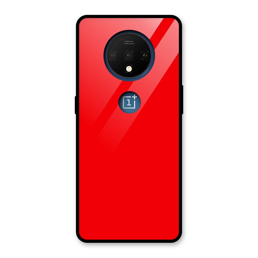 Bright Red Glass Back Case for OnePlus 7T