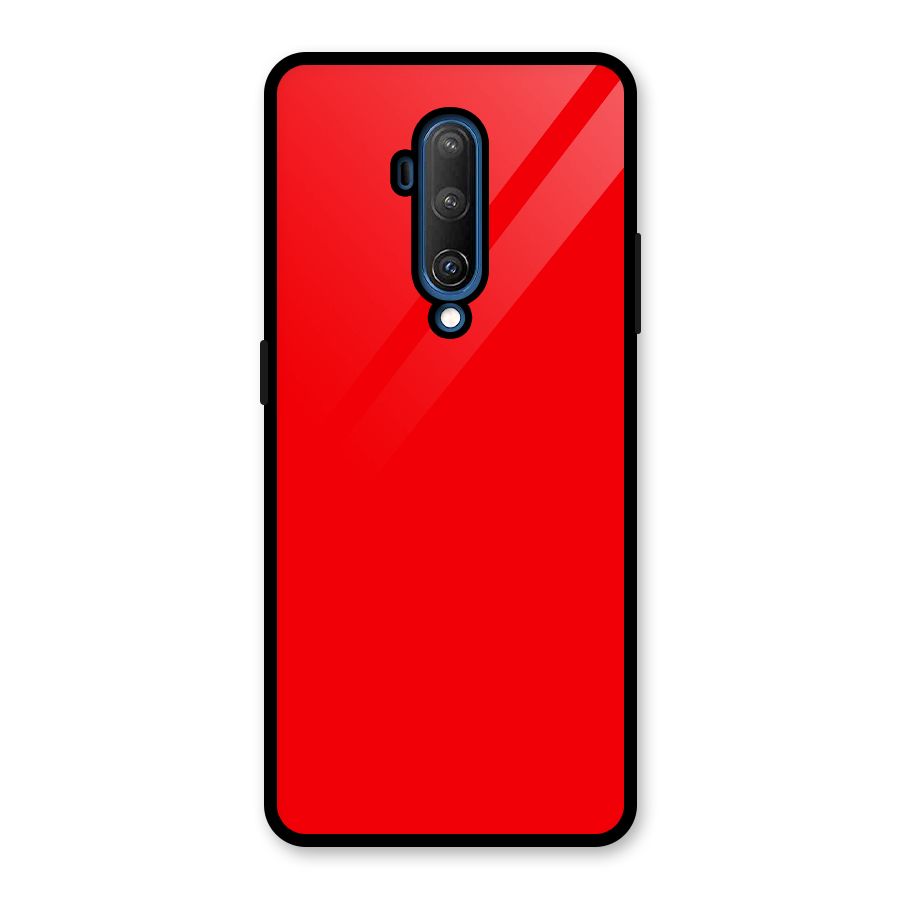 Bright Red Glass Back Case for OnePlus 7T Pro