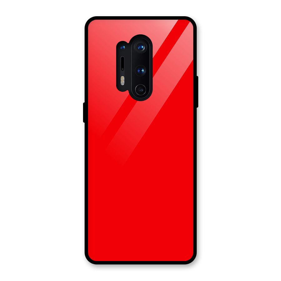 Bright Red Glass Back Case for OnePlus 8 Pro
