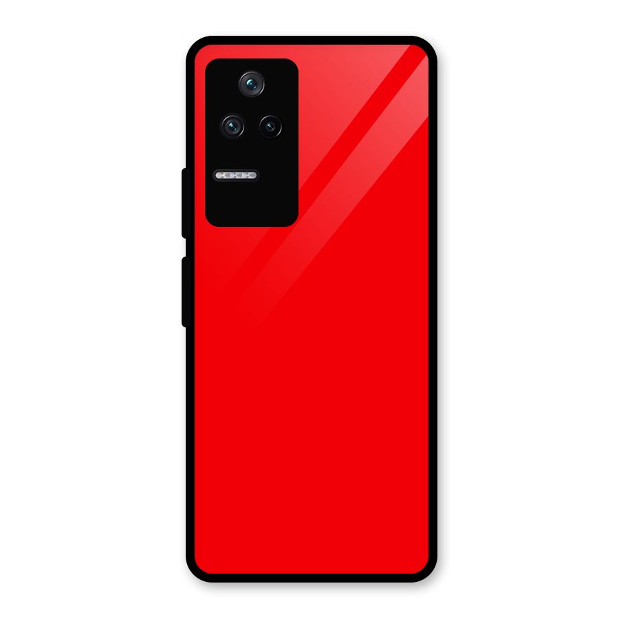 Bright Red Glass Back Case for Poco F4 5G