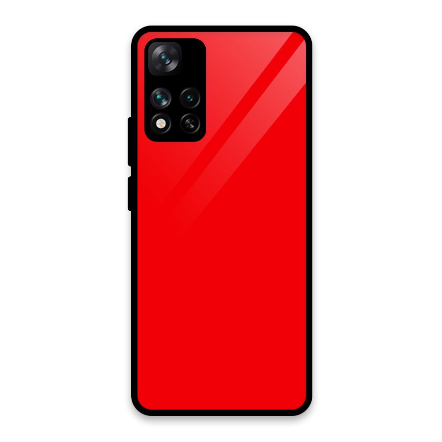Bright Red Glass Back Case for Xiaomi 11i HyperCharge 5G