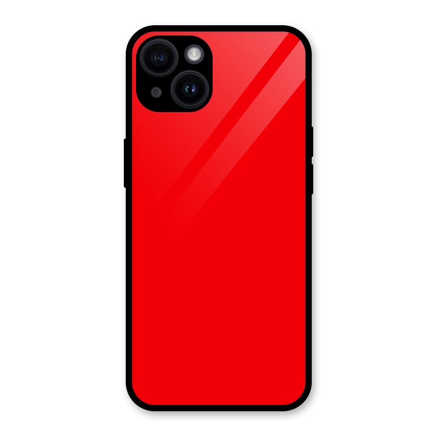 Bright Red Glass Back Case for iPhone 14