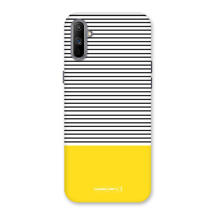 Bright Yellow Stripes Back Case for Realme C3