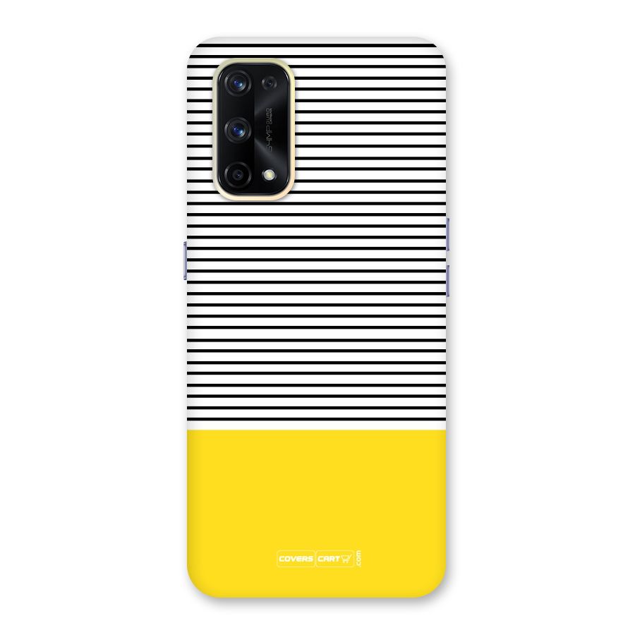 Bright Yellow Stripes Glass Back Case for Realme X7 Pro