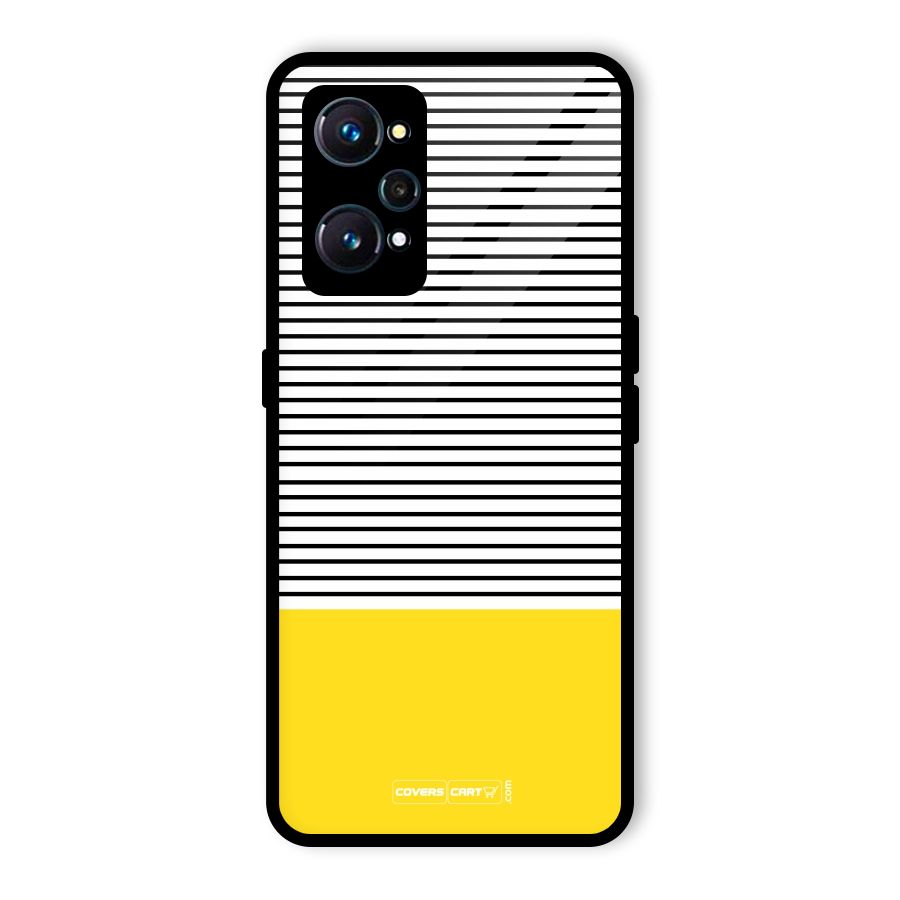 Bright Yellow Stripes Glass Back Case for Realme GT Neo2