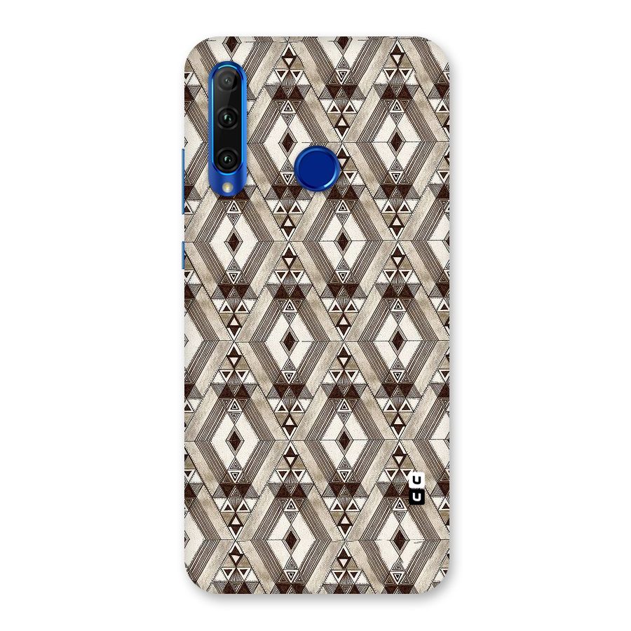 Brown Abstract Design Back Case for Honor 20i