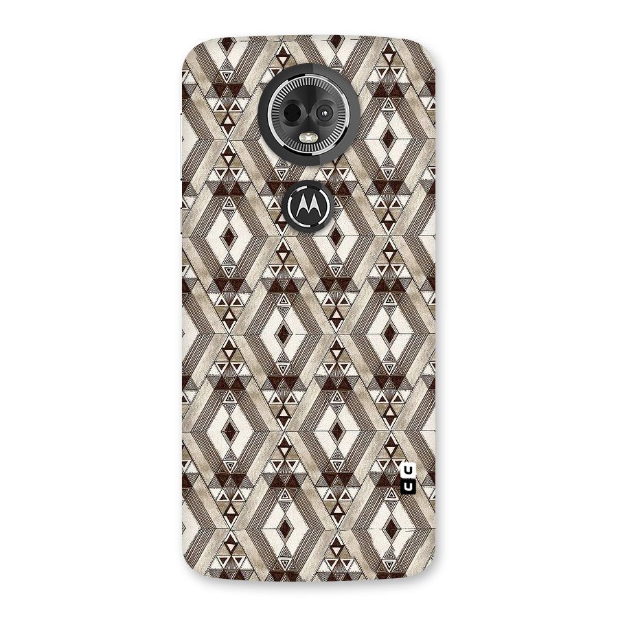 Brown Abstract Design Back Case for Moto E5 Plus