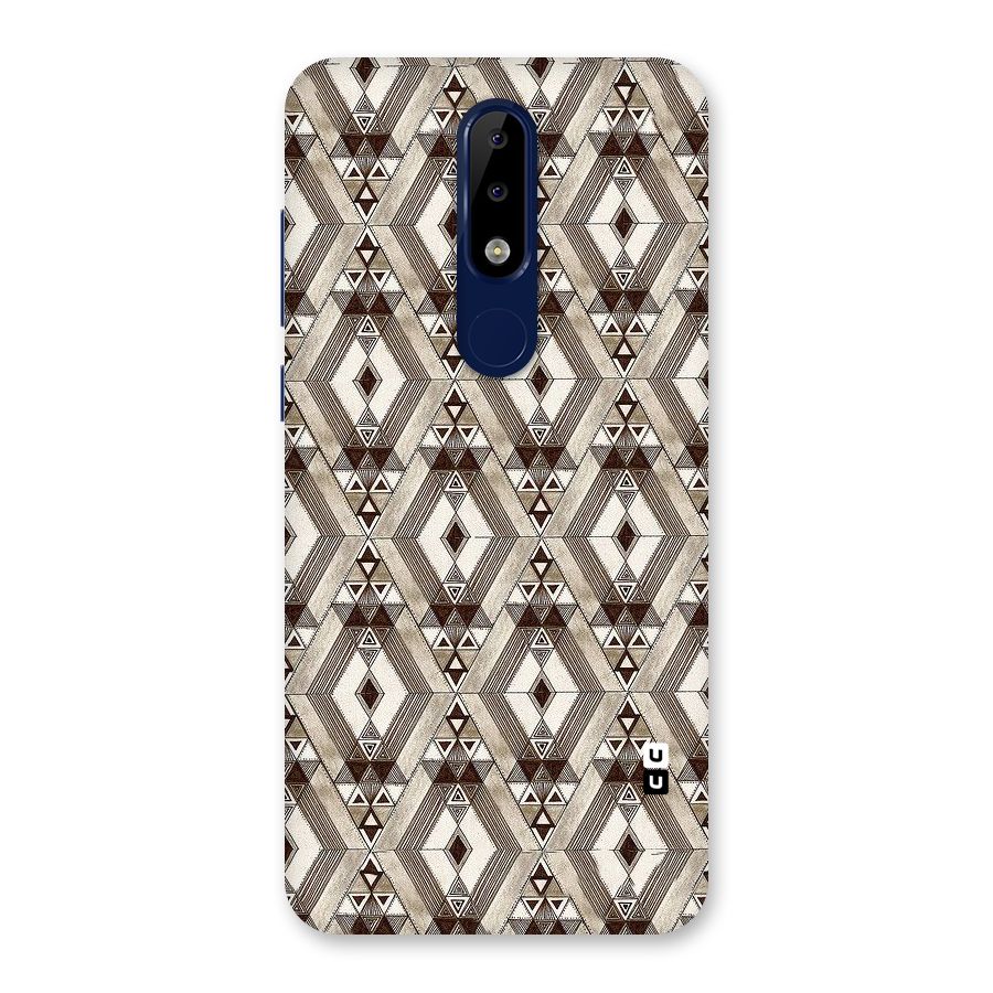 Brown Abstract Design Back Case for Nokia 5.1 Plus
