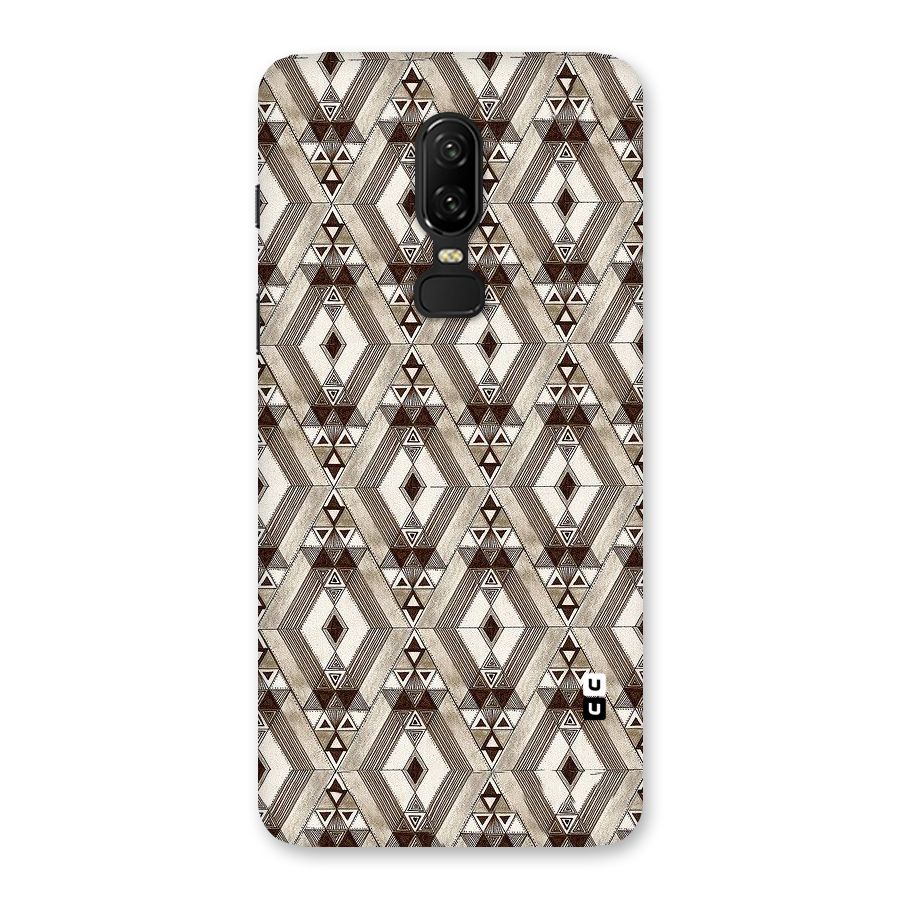 Brown Abstract Design Back Case for OnePlus 6