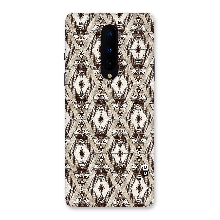 Brown Abstract Design Back Case for OnePlus 8