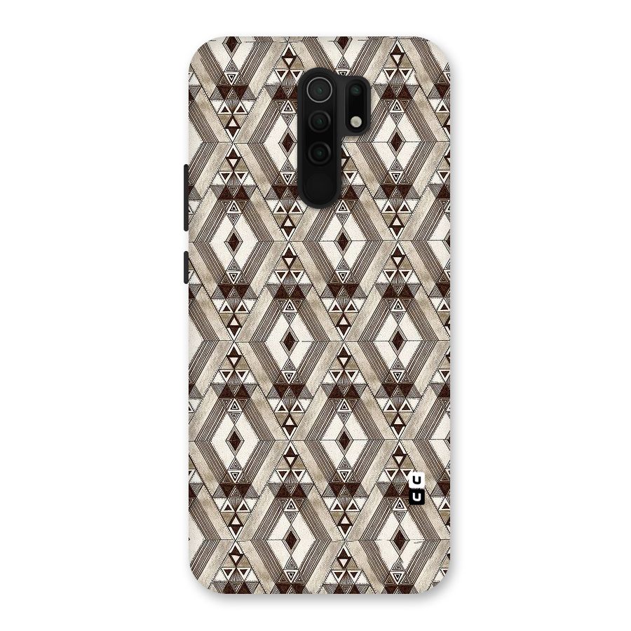 Brown Abstract Design Back Case for Poco M2