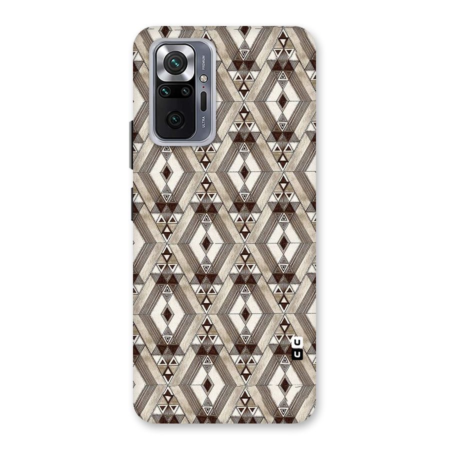 Brown Abstract Design Back Case for Redmi Note 10 Pro