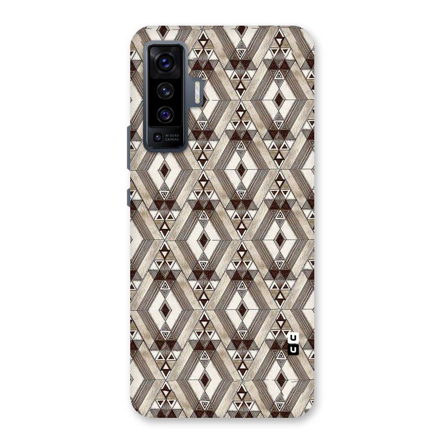 Brown Abstract Design Back Case for Vivo X50