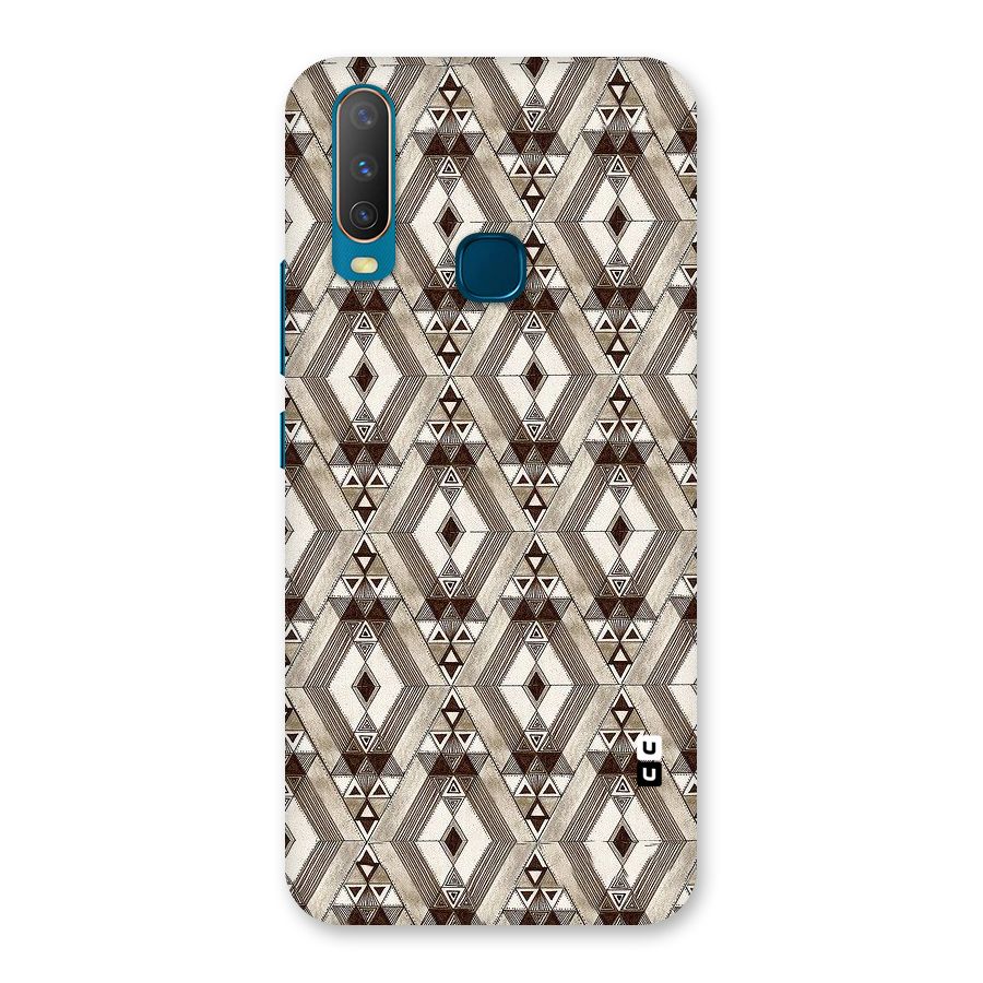 Brown Abstract Design Back Case for Vivo Y17
