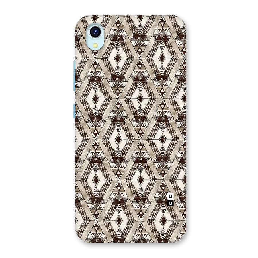 Brown Abstract Design Back Case for Vivo Y1s