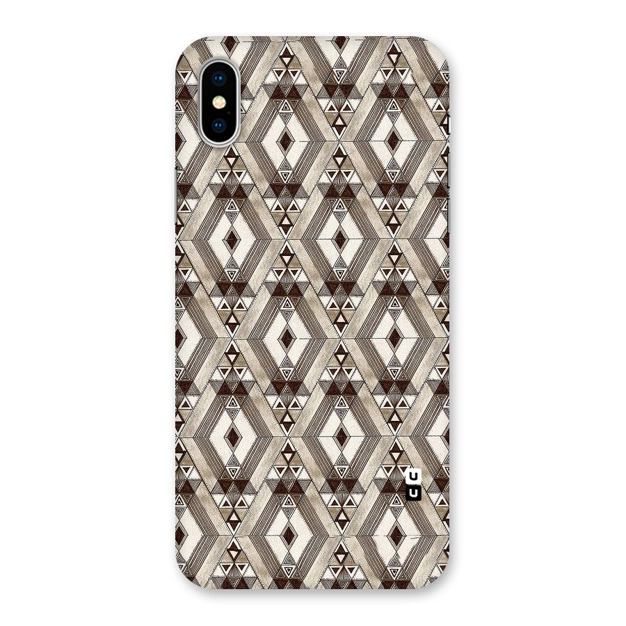 Brown Abstract Design Back Case for iPhone XS