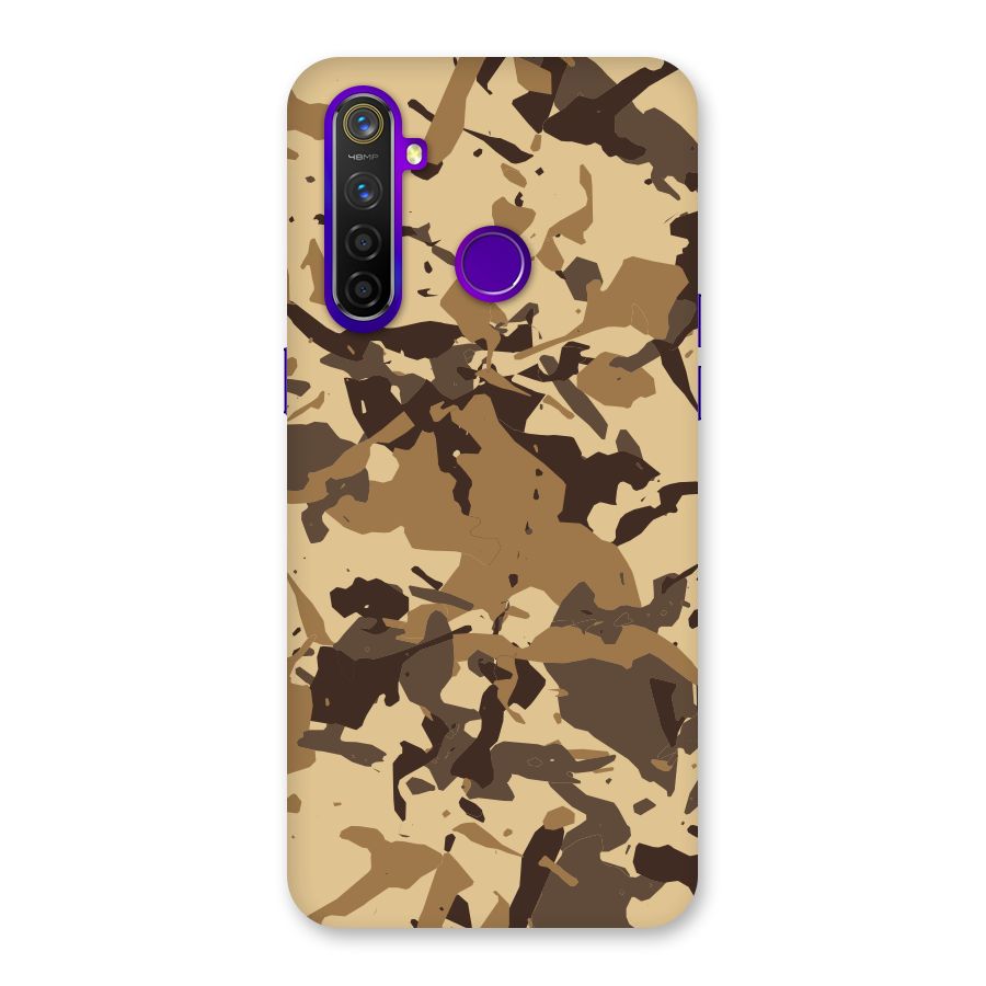 Brown Camouflage Army Back Case for Realme 5 Pro