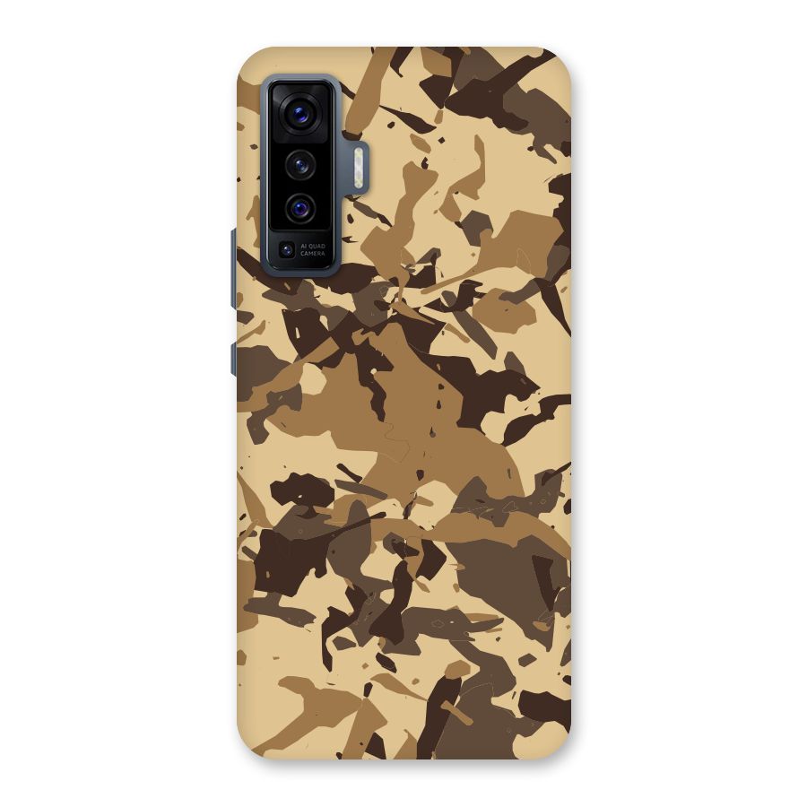 Brown Camouflage Army Back Case for Vivo X50