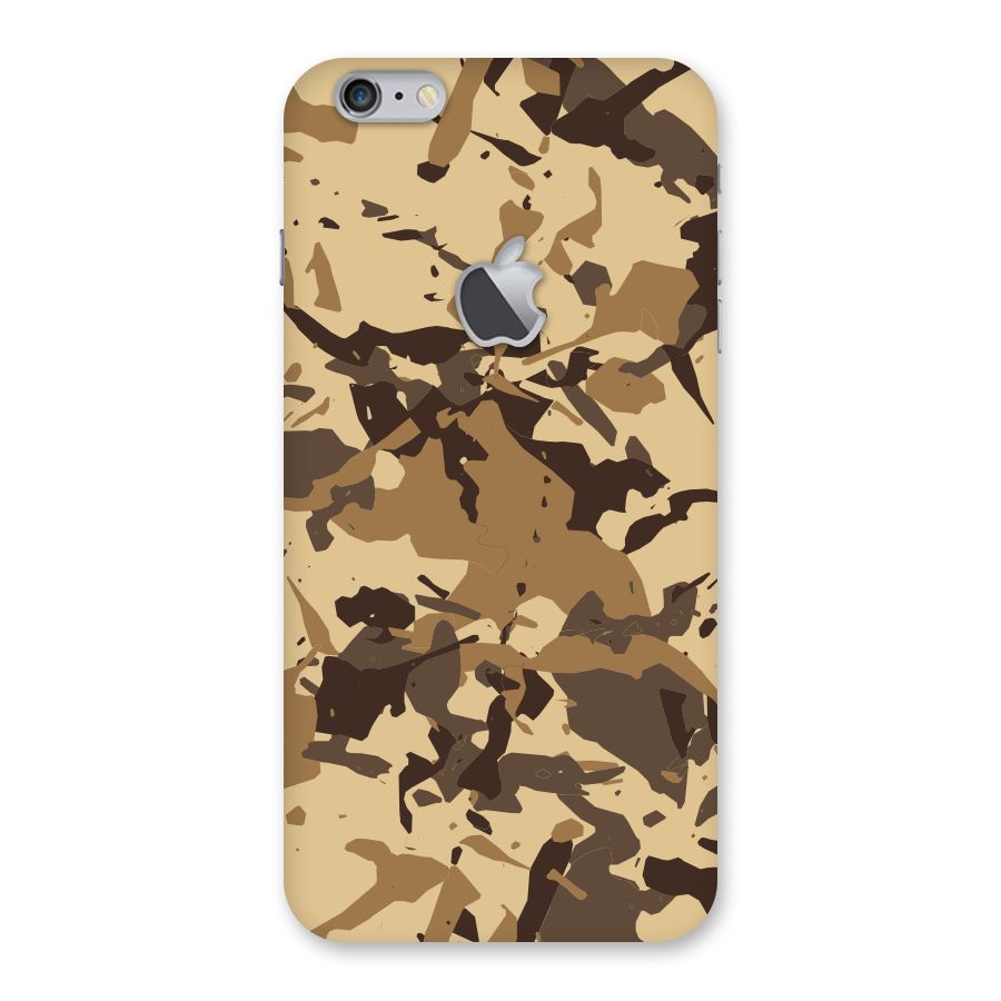 Brown Camouflage Army Back Case for iPhone 6 Plus 6S Plus Logo Cut