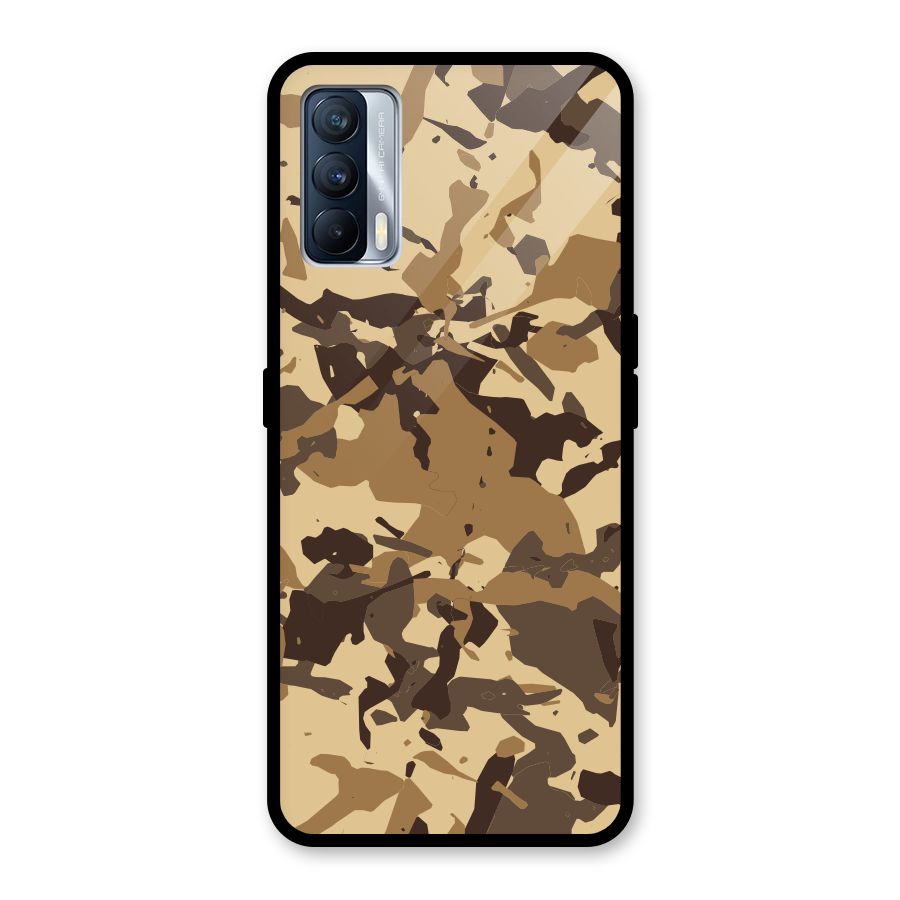 Brown Camouflage Army Glass Back Case for Realme X7