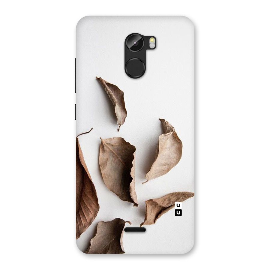 Brown Dusty Leaves Back Case for Gionee X1
