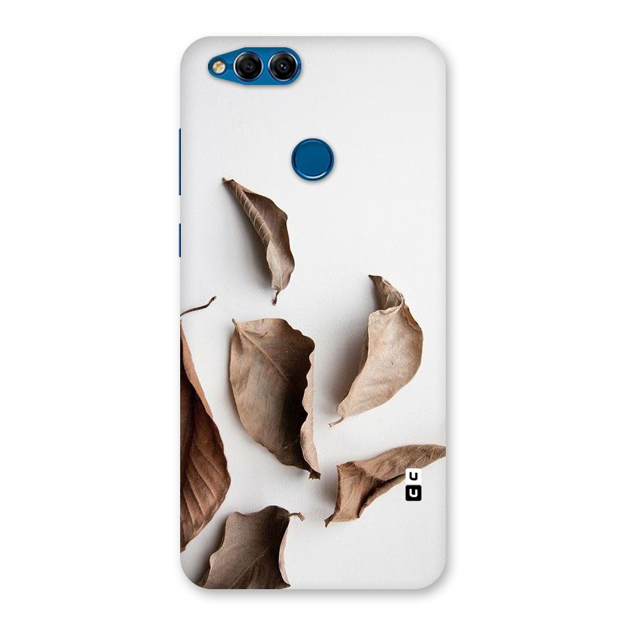 Brown Dusty Leaves Back Case for Honor 7X