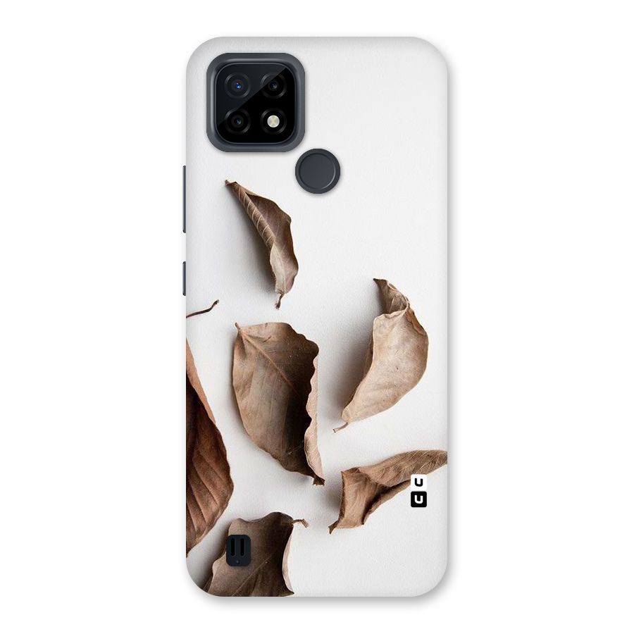 Brown Dusty Leaves Back Case for Realme C21