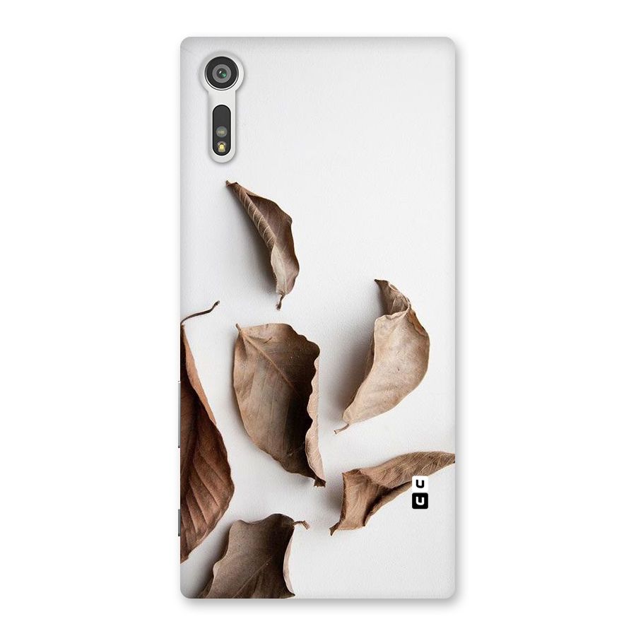 Brown Dusty Leaves Back Case for Xperia XZ