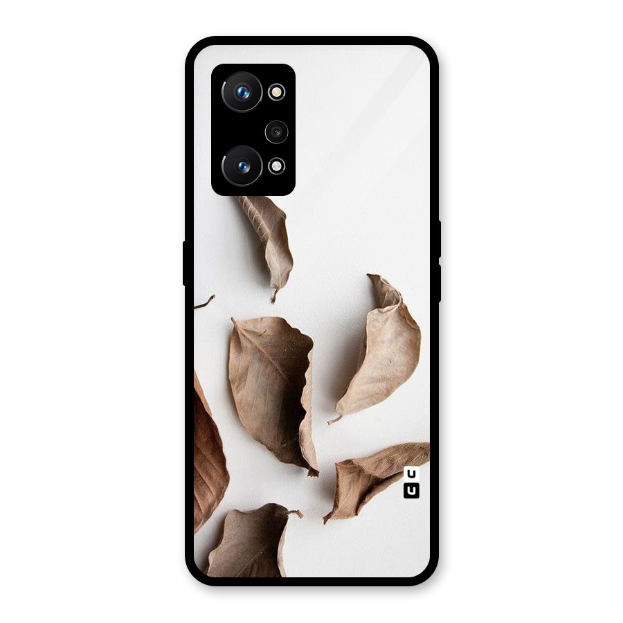 Brown Dusty Leaves Glass Back Case for Realme GT Neo 3T