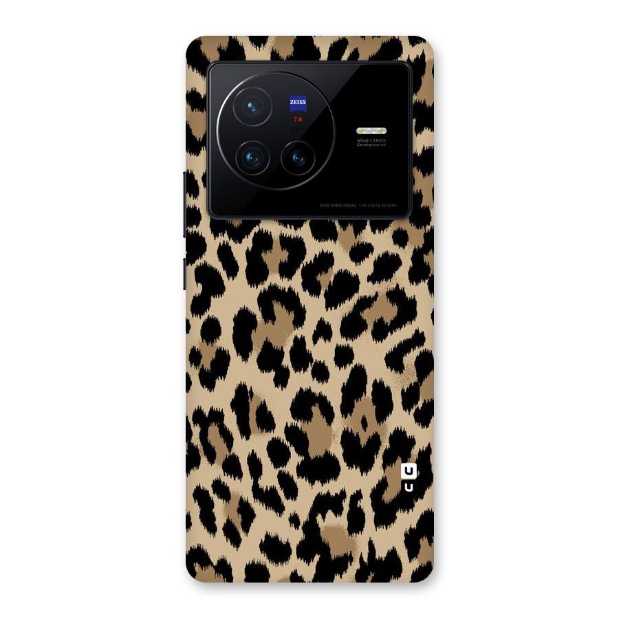 Brown Leapord Print Back Case for Vivo X80