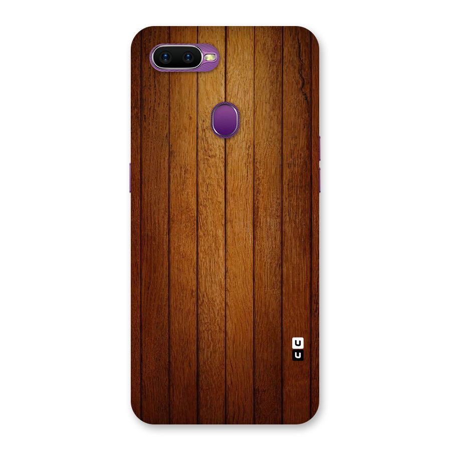 Brown Wood Design Back Case for Oppo F9