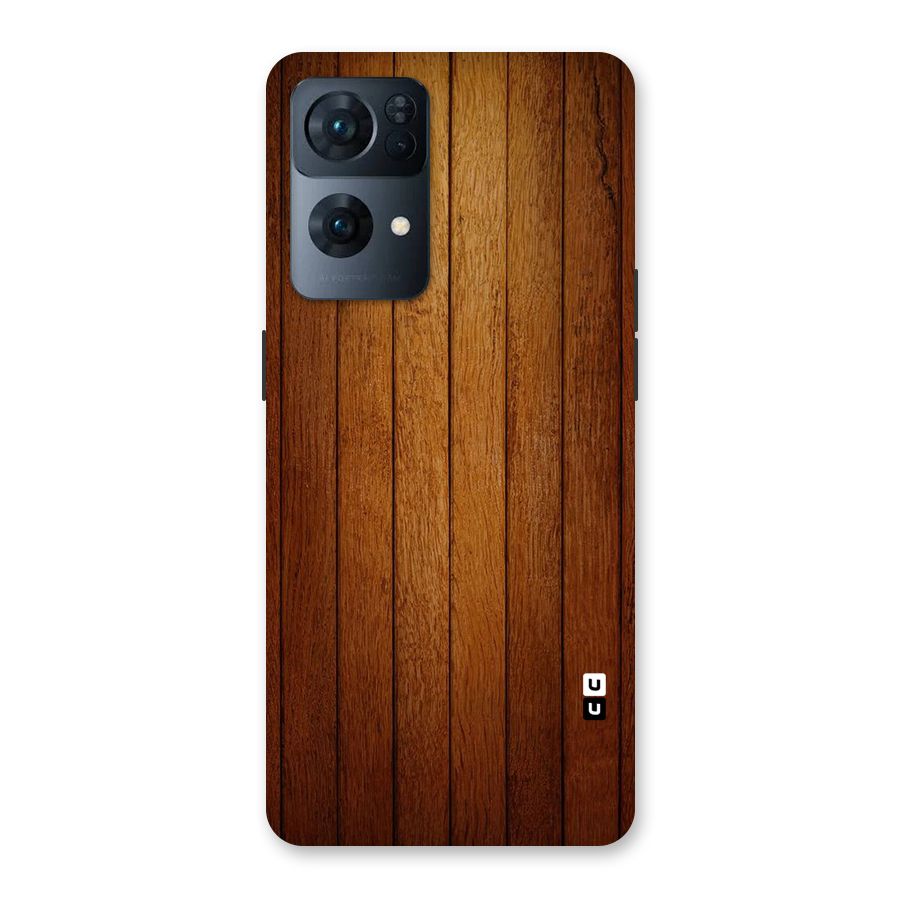 Brown Wood Design Back Case for Oppo Reno7 Pro 5G
