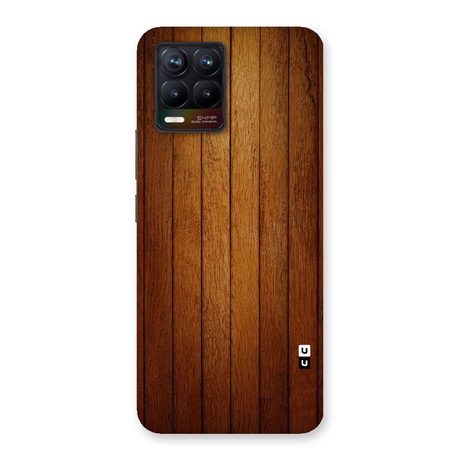 Brown Wood Design Back Case for Realme 8