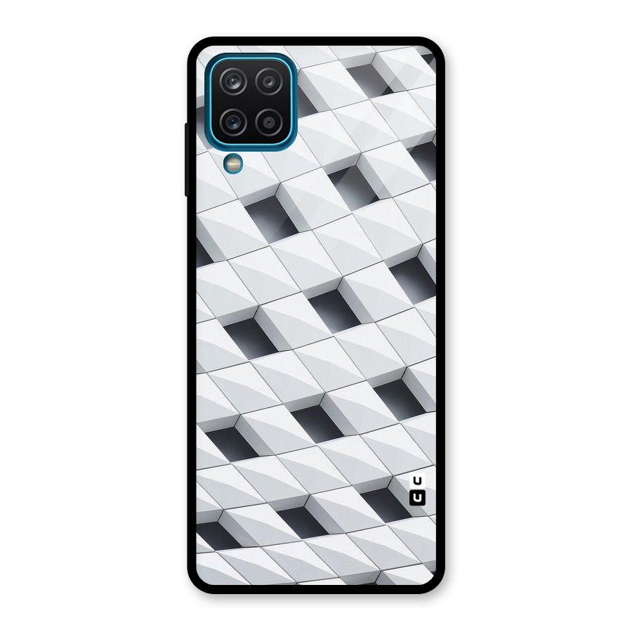 Building Pattern Glass Back Case for Galaxy A12