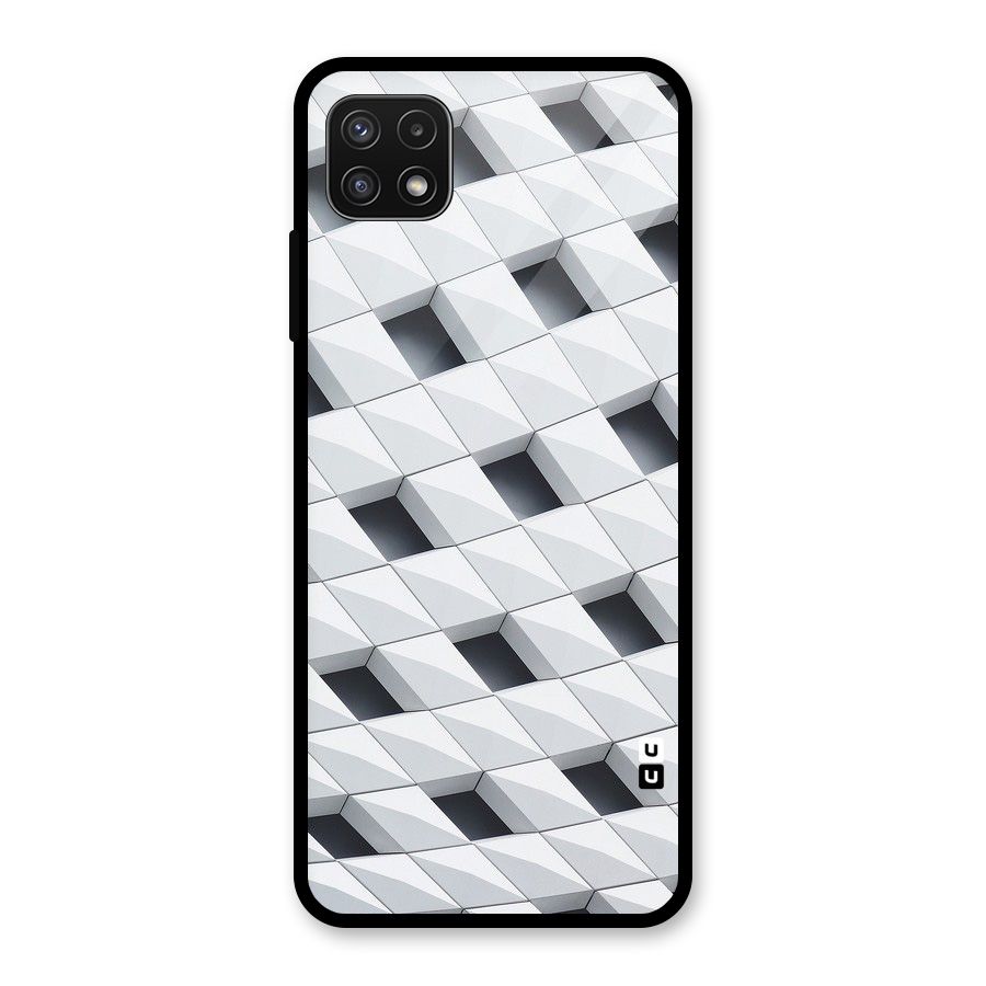 Building Pattern Glass Back Case for Galaxy A22 5G