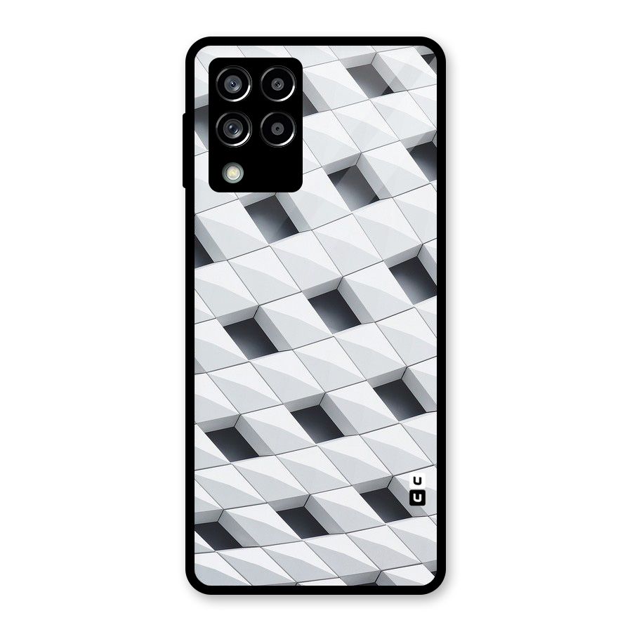 Building Pattern Glass Back Case for Galaxy M53 5G